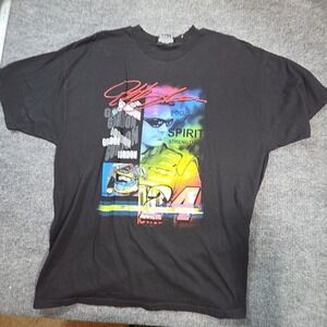 Jeff Gordon Shirt Mens XL Black NASCAR Auto Racing Chase Graphic Tee 24